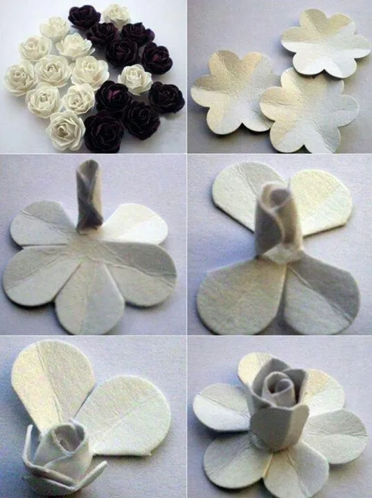 Como hacer rosas de fieltro. | Cintas | Pinterest | Felt Flowers ...