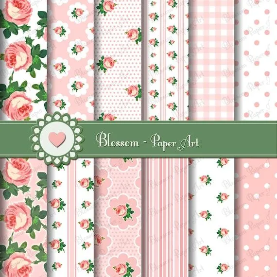 Rosas Flores Decoupage Papeles Digitales por blossompaperart Rosas Flores Decoupage Papeles Digitales por blossompaperart