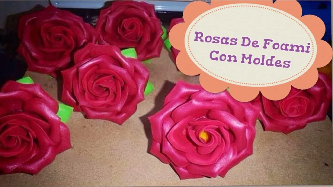 Como Hacer Rosas De Foami Con Moldes - YouTube Como Hacer Rosas De Foami Con Moldes - YouTube