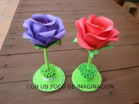 rosas de goma eva " - Paperblog