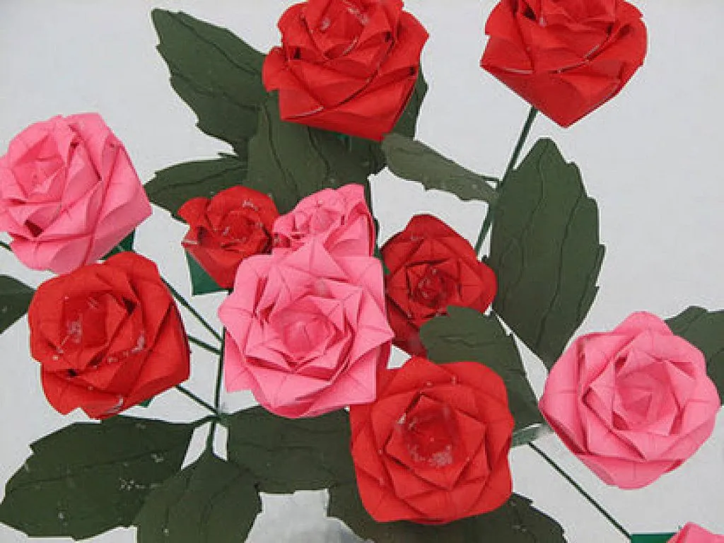 rosas de origami | Aprender manualidades es facilisimo.