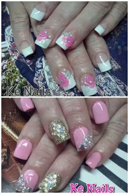 Rosas piedras | Uñas decoradas | Pinterest