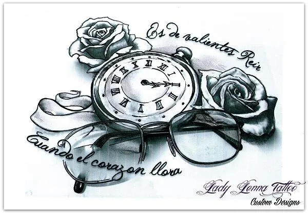 rosas tattoo dibujos - Buscar con Google | Brujulas y relojes ...