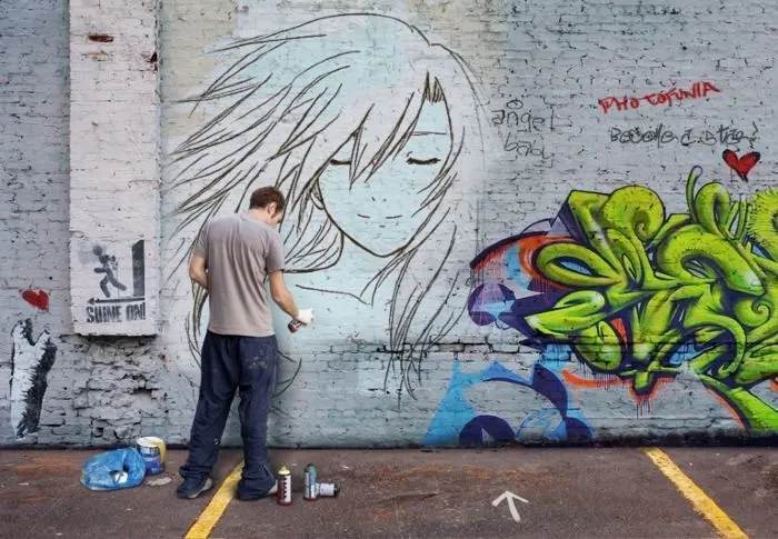 Angel en graffiti - Imagui