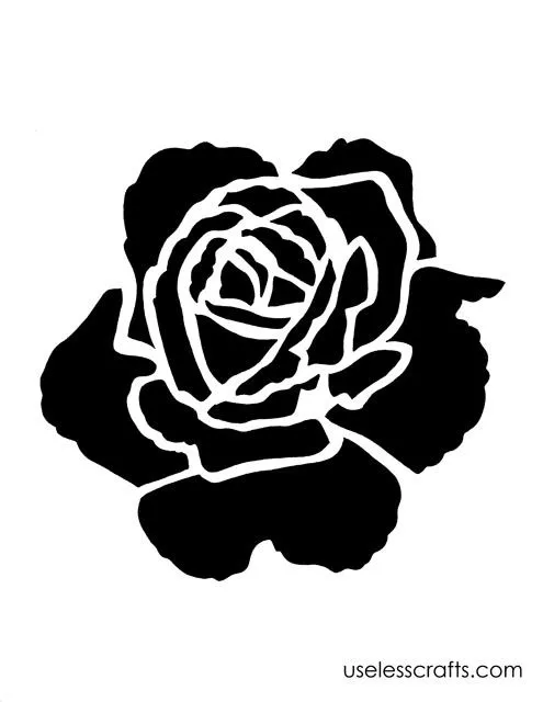 Rose Stencil on Pinterest | Flower Stencils, Stencil Templates and ...