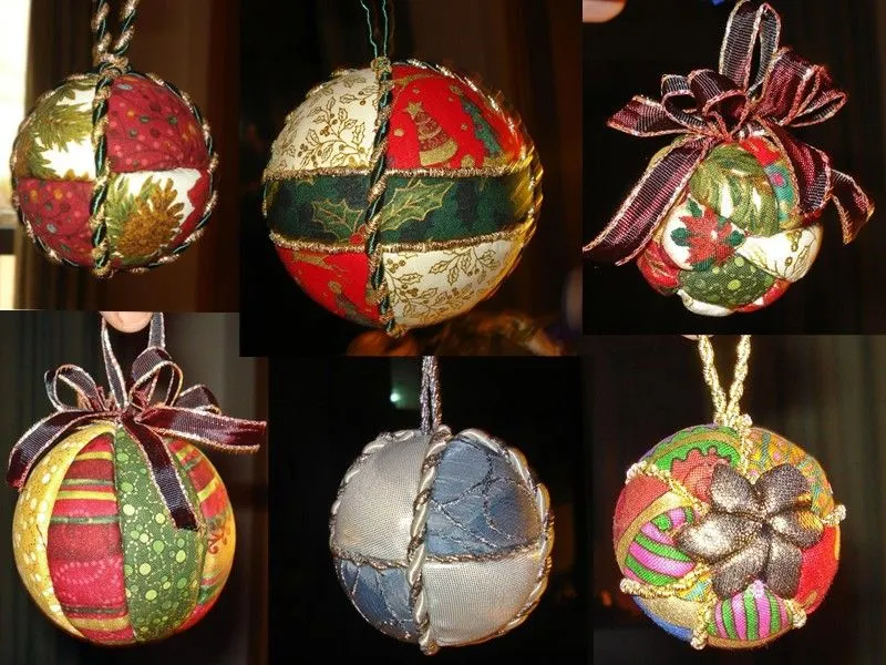 Rose's Patch: Bolas navideñas - patchwork sin aguja Rose's Patch: Bolas navideñas - patchwork sin aguja