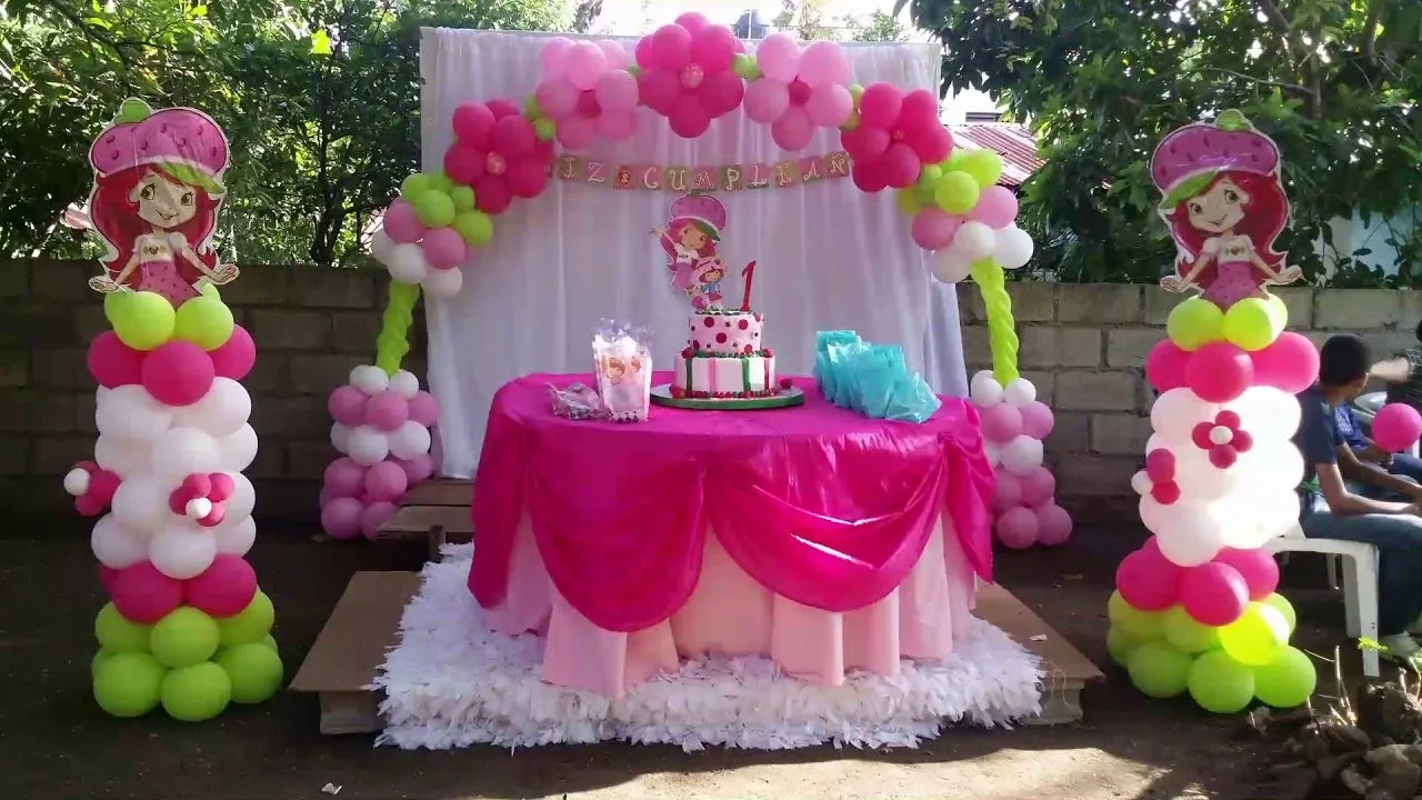 ROSITA FRESITA DECORACIÓN DE CUMPLEAÑOS - YouTube