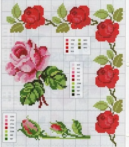 Imagenes de flores de punta de cruz (rosas) - Imagui Imagenes de flores de punta de cruz (rosas) - Imagui