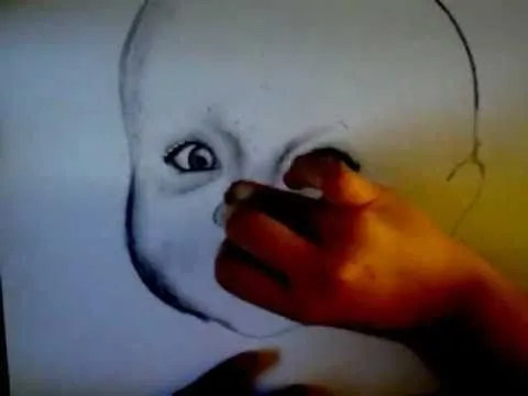 Rostro de bebé- Técnica Carboncillo- Lawra Téllez - YouTube