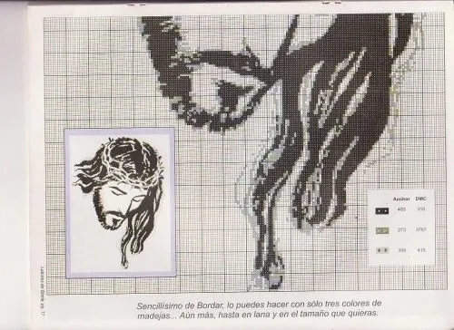 Rostro de cristo en punto de cruz - Imagui