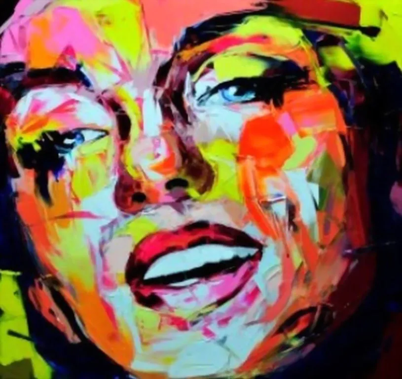 Rostros con Pintura Abstracta, Francoise Nielly (Francia ... Rostros con Pintura Abstracta, Francoise Nielly (Francia ...