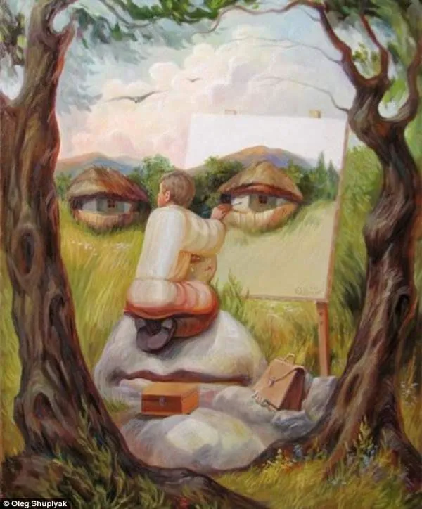Rostros en las pinturas, cuadros dobles de Oleg Shuplyak – Marcianos Rostros en las pinturas, cuadros dobles de Oleg Shuplyak – Marcianos