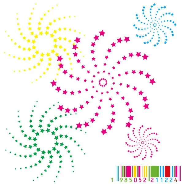 Rotating stars of color vector bar material Download Free Vector ...