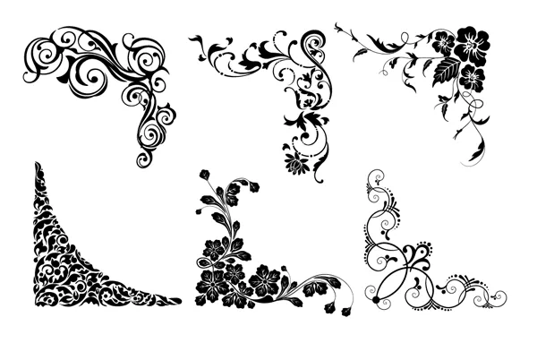 Roundup of Free Vintage Ornament &amp; Floral Vectors