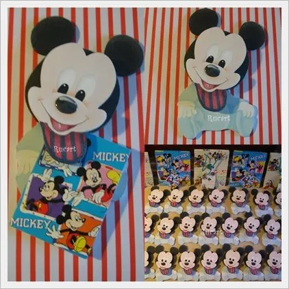 RucArt: DECO EVENTOS: SOUVENIRS Y ADORNO TORTA MICKEY BABY