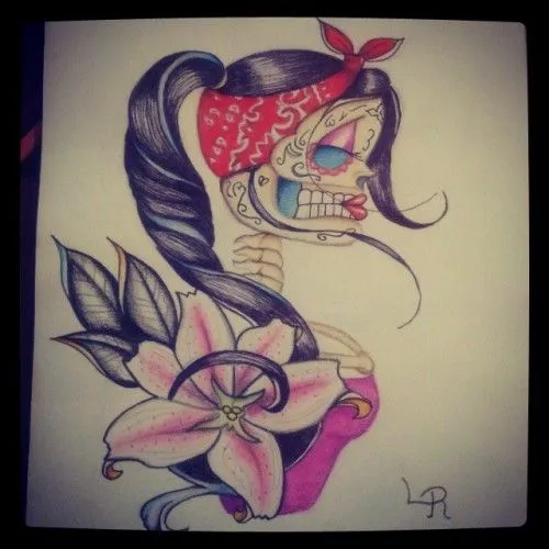 Rulo Zeebp D´Lash, Catrina pin up… Materiales : colores de madera y... Rulo Zeebp D´Lash, Catrina pin up… Materiales : colores de madera y...