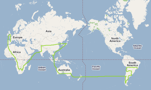 Ruta de nuestra 'vuelta al mundo'