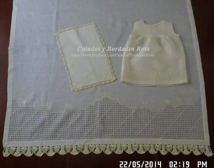 sabanilla en tela de rami, calada, bordada y tejida... vestido y ... sabanilla en tela de rami, calada, bordada y tejida... vestido y ...