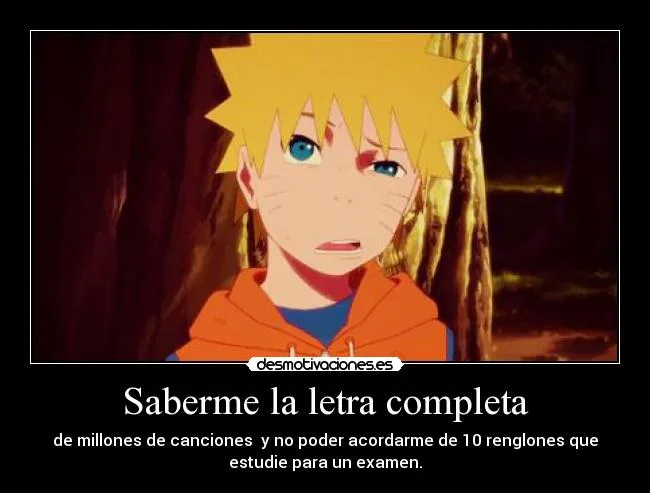 Saberme la letra completa | Desmotivaciones Saberme la letra completa | Desmotivaciones