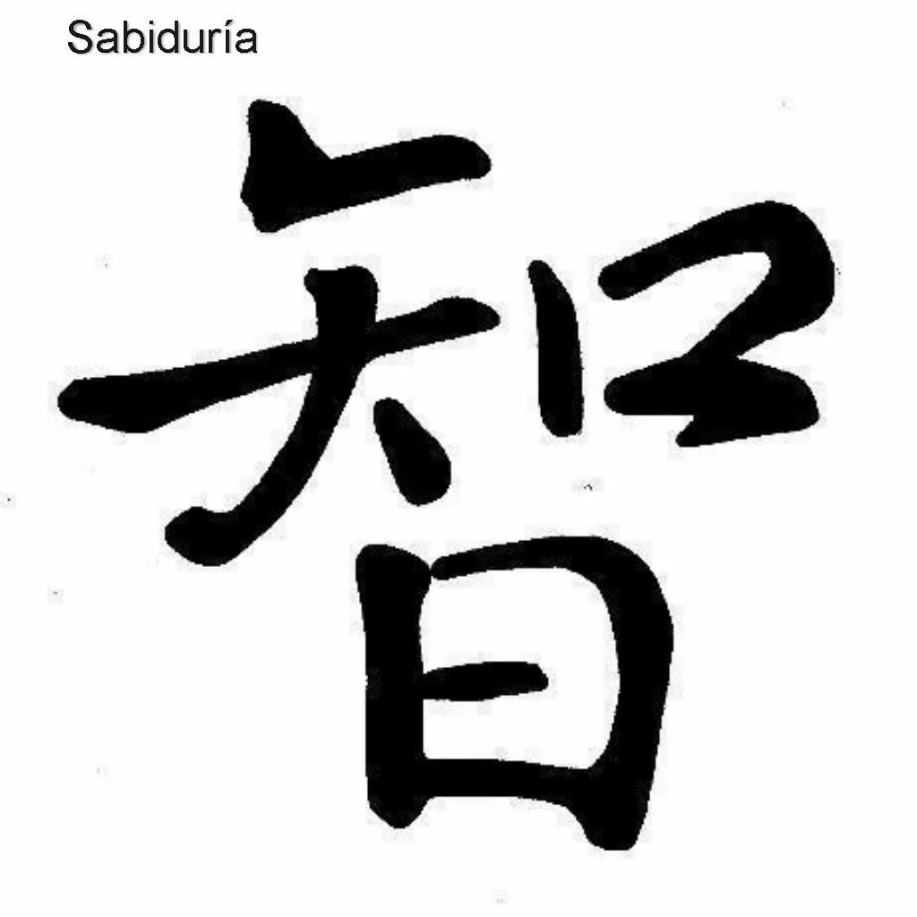 Sabiduria escrito en letras chinas