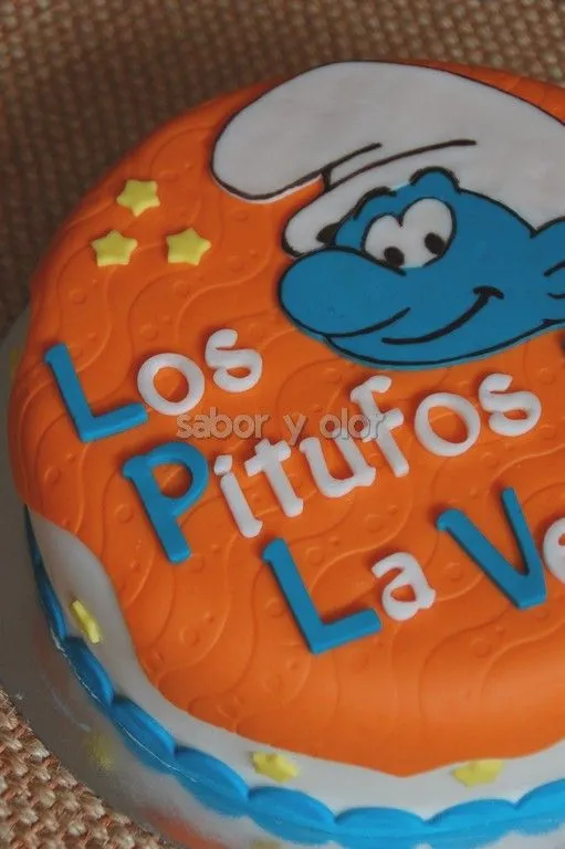 Sabor y olor: Tarta "Los Pitufos de la Vega"
