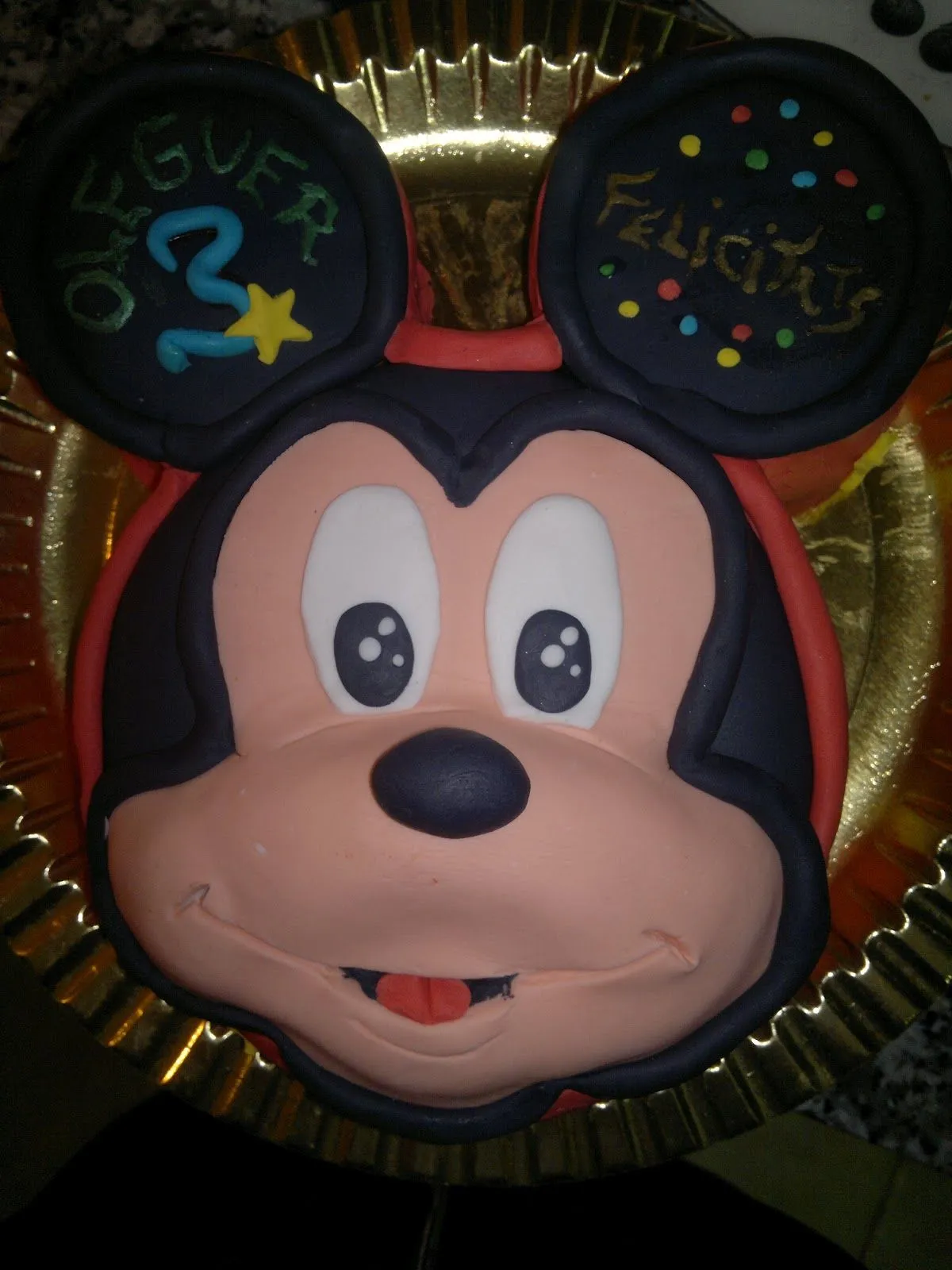 Sabor a Thanay: Tarta cara Mickey Mouse