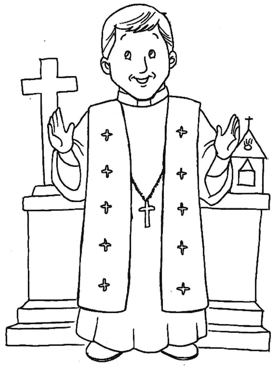 Sacerdote para colorear - Imagui