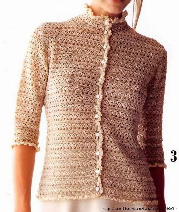 Saco de dama muy fino al crochet con moldes y patrones | Crochet y ... Saco de dama muy fino al crochet con moldes y patrones | Crochet y ...