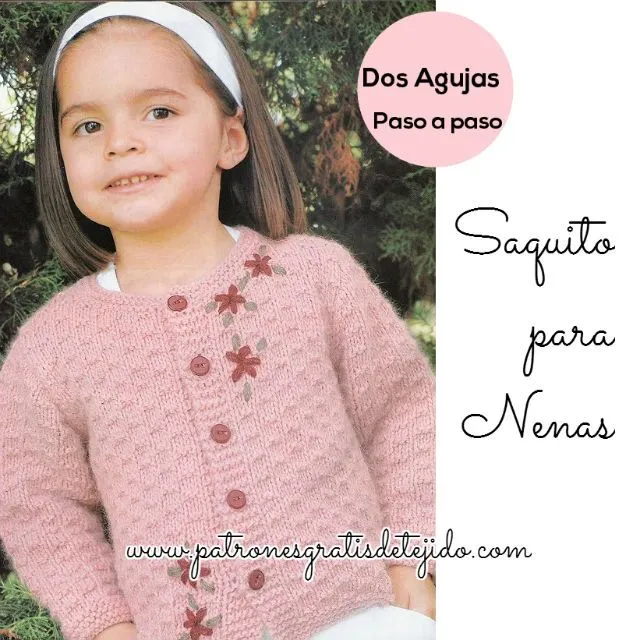 Saco para niña tejido con dos agujas / Tutorial paso a paso ... Saco para niña tejido con dos agujas / Tutorial paso a paso ...