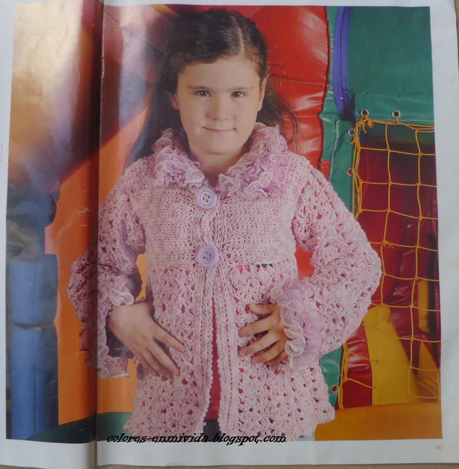 COLORES EN MI VIDA: Color de verano para un saco de niña