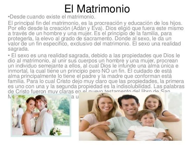 El sacramento del matrimonio