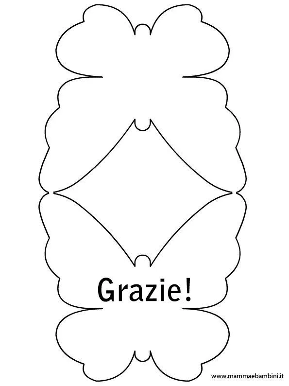 Sagoma biglietto a forma di farfalla - Mamma e Bambini Sagoma biglietto a forma di farfalla - Mamma e Bambini