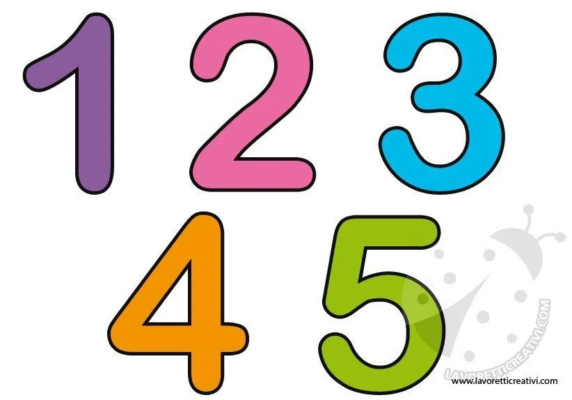 Sagome numeri - 1 2 3 4 5 - Lavoretti Creativi Sagome numeri - 1 2 3 4 5 - Lavoretti Creativi