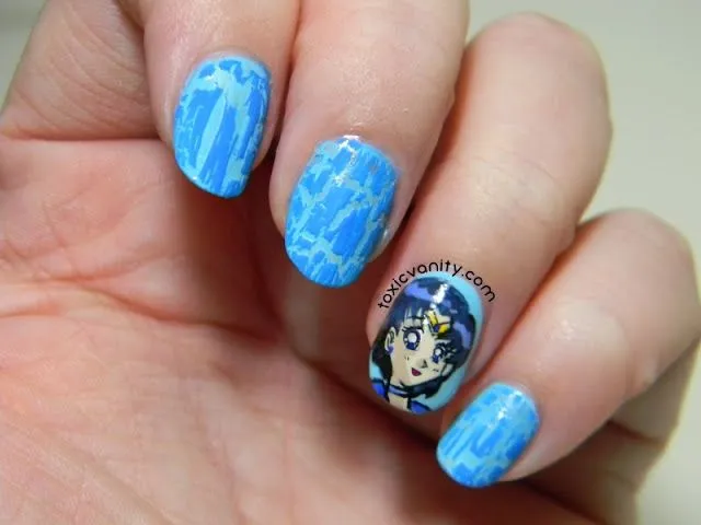Sailor Moon : Uñas decoradas Sailor Mercury | Toxic Vanity