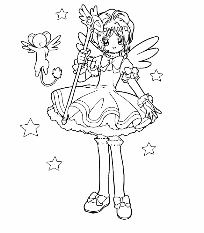 Sakura Card captor para dibujar pintar colorear imprimir recortar ... Sakura Card captor para dibujar pintar colorear imprimir recortar ...