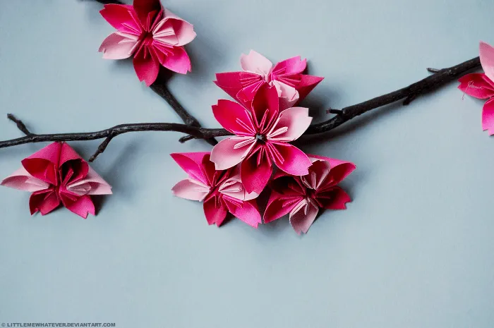 Sakura origami by littlemewhatever on DeviantArt Sakura origami by littlemewhatever on DeviantArt