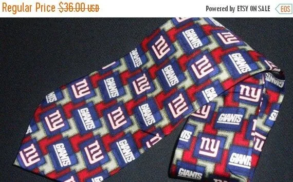 Sale Vintage New York Giants Tie NFL Fotball por TheTieParadise Sale Vintage New York Giants Tie NFL Fotball por TheTieParadise