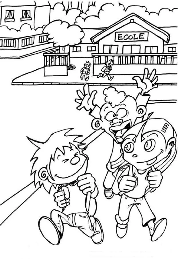 Salida de La Escuela para colorear ~ Dibujos para Colorear Infantil Salida de La Escuela para colorear ~ Dibujos para Colorear Infantil