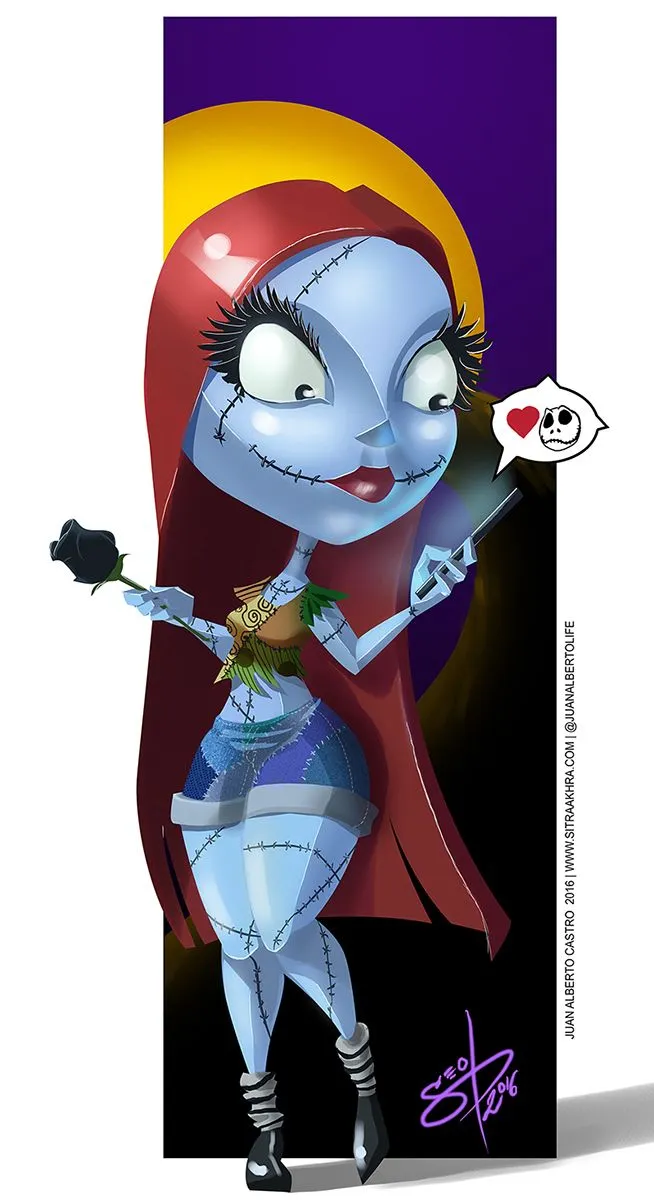 Sally de El Extraño Mundo de Jack por juanalbertoart | Dibujando Sally de El Extraño Mundo de Jack por juanalbertoart | Dibujando