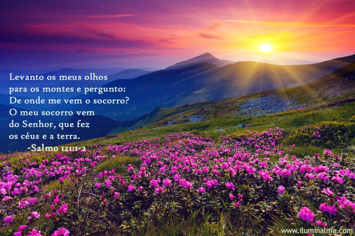 Salmo 121:1-2 "Levanto os meus olhos para os montes e pergunto: De ...