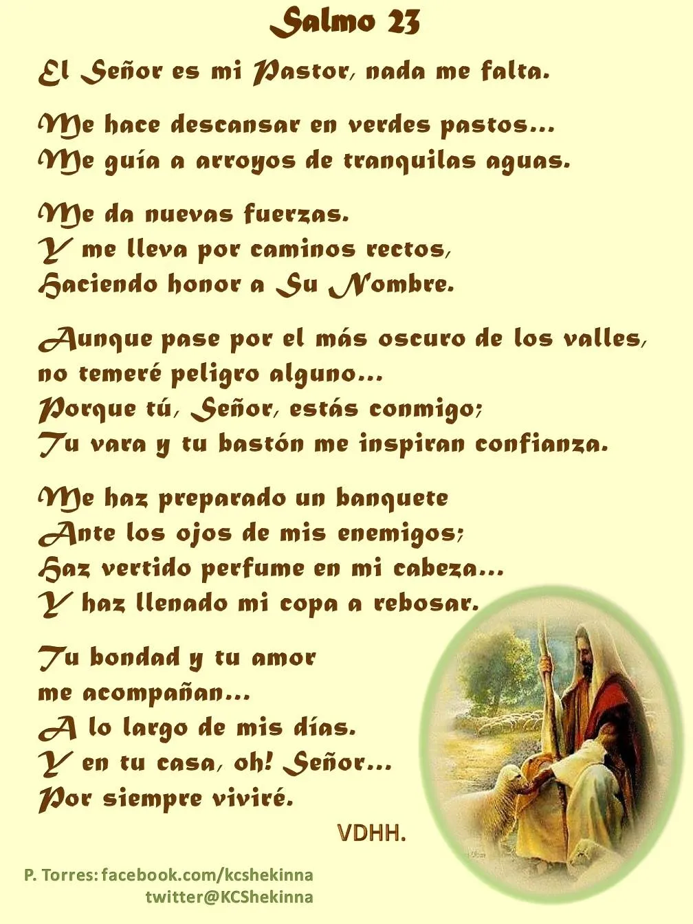 Salmo 23… DHH. | Citas Bíblicas Salmo 23… DHH. | Citas Bíblicas