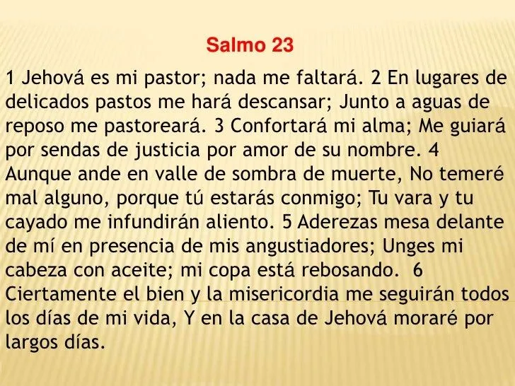 Salmo 23 en español - Imagui