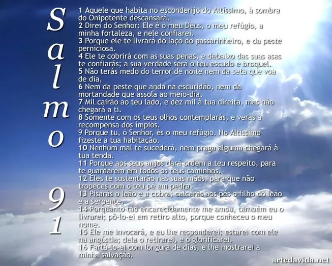 Salmo 91 letra grande catolico - Imagui