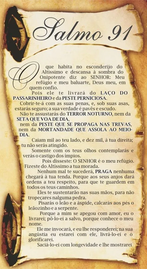 Salmo 91 catolico letra grande - Imagui