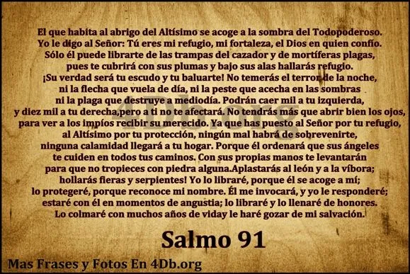 Salmo 91 El que habita - Frases de amor, Dios Es Bueno ... Salmo 91 El que habita - Frases de amor, Dios Es Bueno ...