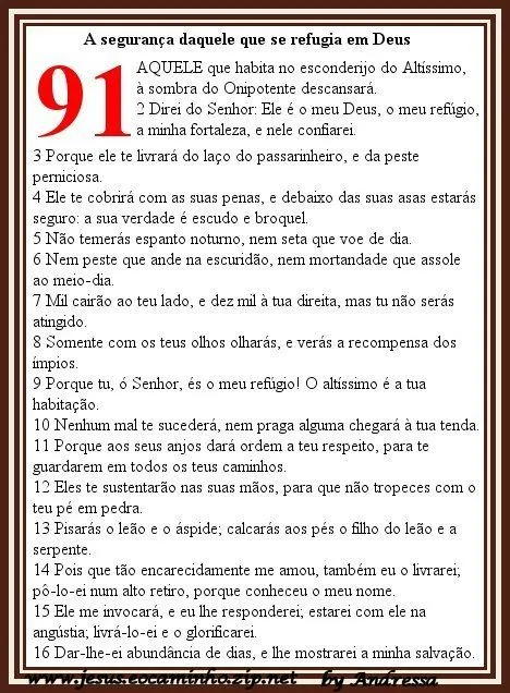 Salmo 91 letra grande para imprimir - Imagui