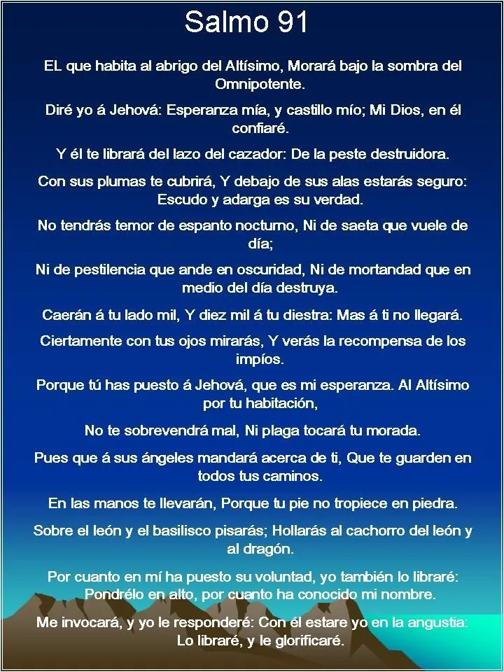 Salmo 91 Para Imprimir | SALMO 91 | Cosas para hacer | Pinterest ... Salmo 91 Para Imprimir | SALMO 91 | Cosas para hacer | Pinterest ...
