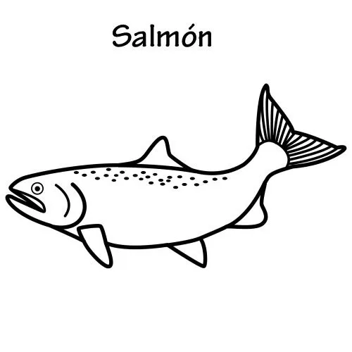 Salmones para colorear - Imagui