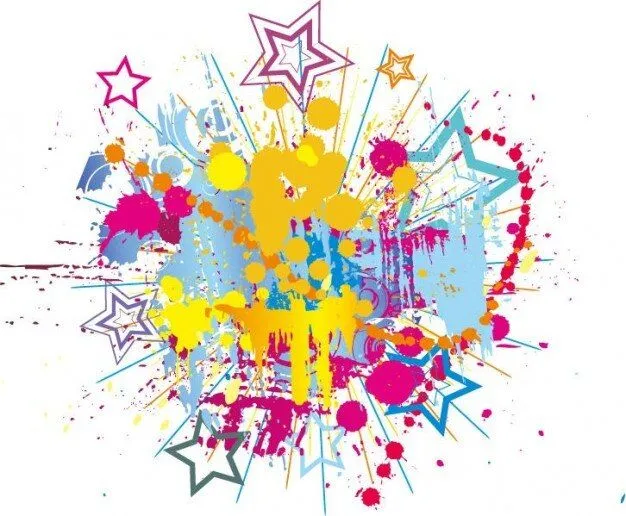 salpicaduras de tinta de colores brillantes con fondo vector de ... salpicaduras de tinta de colores brillantes con fondo vector de ...