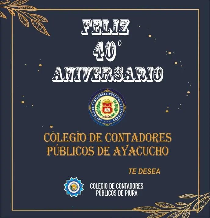 Saludo al Colegio de Contadores Públicos de Ayacucho. Saludo al Colegio de Contadores Públicos de Ayacucho.